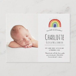 Tarjeta de agradecimiento arcoiris, anuncios de na