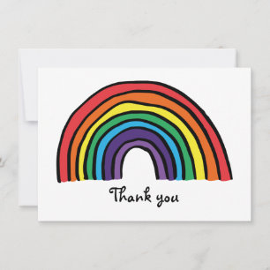 Tarjeta De Agradecimiento Arcoíris Colorido