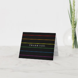 Tarjeta De Agradecimiento Arcoíris de raya LGBT Personalizado Gracias