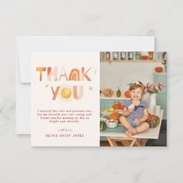 Tarjeta De Agradecimiento Arcoiris del Boho Sunshine | Foto Gracias