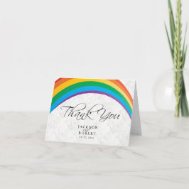 Tarjeta De Agradecimiento Arcoíris Gay - Gracias