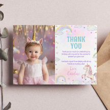 Arcoíris Mágico Cumpleaños de Unicornio Foto