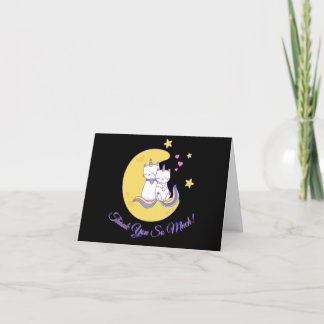 Tarjeta De Agradecimiento Arcoíris Unikitty - Acércate a la Luna Gracias Ca