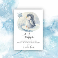Arctic lindo Pingüino gracias baby shower