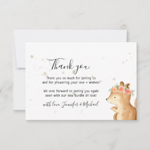 Tarjeta De Agradecimiento Ardilla animal salvaje rústico Gracias