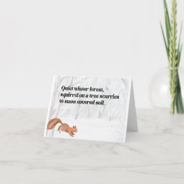 Tarjeta De Agradecimiento ardilla en el bosque 2 - versión descolorida