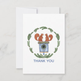 Tarjeta De Agradecimiento Ardillas Lindas 