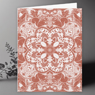 Tarjeta De Agradecimiento Ardillas Mandala Art Blank
