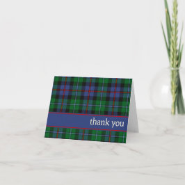 Tarjeta De Agradecimiento Argyll Scotland District Tartan Gracias