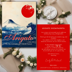 Tarjeta De Agradecimiento Arigato Japonesque Armonía con Fuji