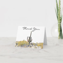 Tarjeta De Agradecimiento Arizona Saguaro Cactus Gracias