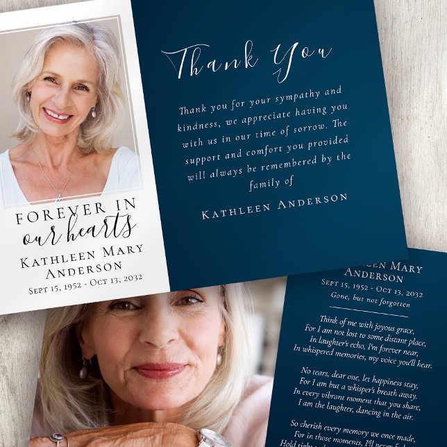 Tarjeta De Agradecimiento Armada para siempre en nuestro corazón Foto Funera (Subido por el creador)