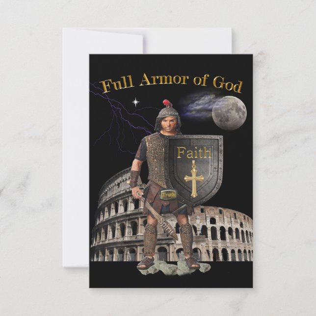 Tarjeta De Agradecimiento Armor completo de DIOS (Anverso)