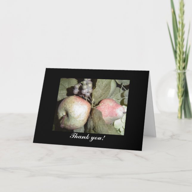Tarjeta De Agradecimiento Arreglo de frutas Gracias (Anverso)