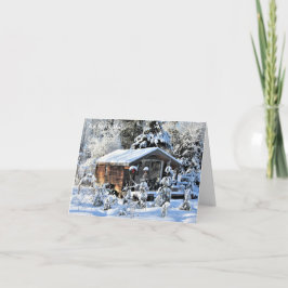 Tarjeta De Agradecimiento ¡Arriba, hombre del norte! La cabaña