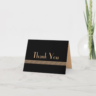 Tarjeta De Agradecimiento Art Deco