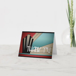 Tarjeta De Agradecimiento Art Deco Gracias