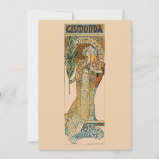 Tarjeta De Agradecimiento Art Nouveau