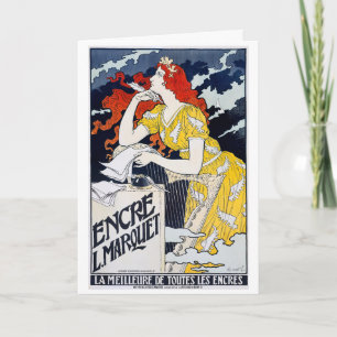 Tarjeta De Agradecimiento Art Nouveau