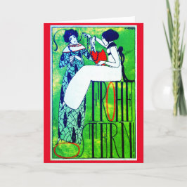 Tarjeta De Agradecimiento Art Nouveau