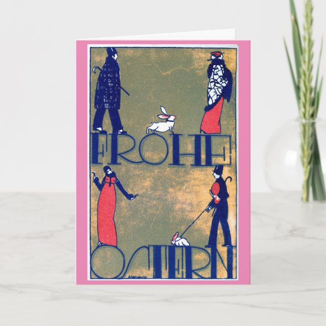 Tarjeta De Agradecimiento Art Nouveau (Anverso)