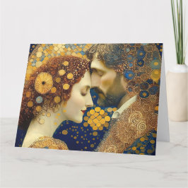 Tarjeta De Agradecimiento Art Nouveau A Couple In Love