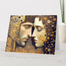 Tarjeta De Agradecimiento Art Nouveau A Couple In Love