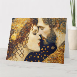 Tarjeta De Agradecimiento Art Nouveau A Couple In Love