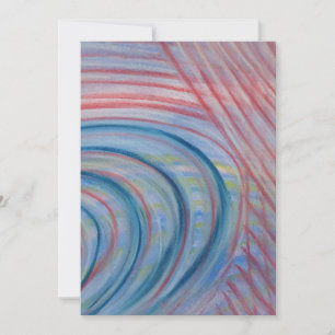 Tarjeta De Agradecimiento Arte abstracto colorido azul rojo amarillo P43