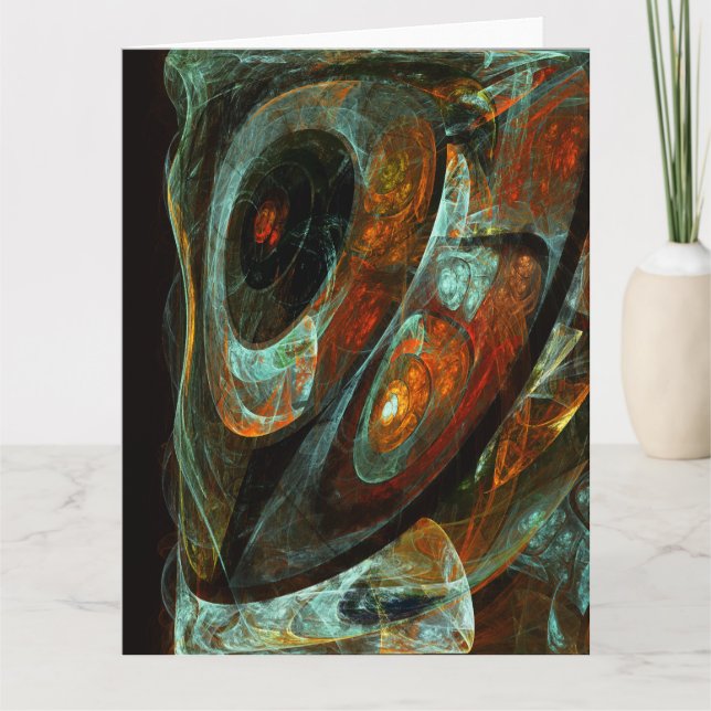 Tarjeta De Agradecimiento Arte abstracto de división de tiempo (Anverso)