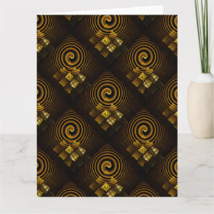 Tarjeta De Agradecimiento Arte abstracto elegante boho moderno dorado Patrón
