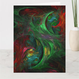 Tarjeta De Agradecimiento Arte abstracto verde Génesis