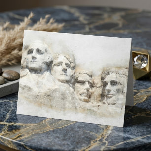 Tarjeta De Agradecimiento Arte acuarela presidencial del Monte Rushmore