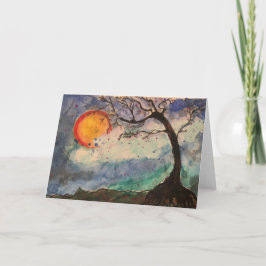 Tarjeta De Agradecimiento Arte acuático original: Un árbol de deseos de Mary