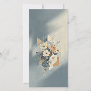 Tarjeta De Agradecimiento Arte Botánico Geométrico Elegante