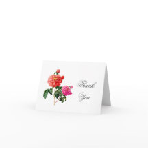 arte botánico vintage flores de rosa rosa gracias