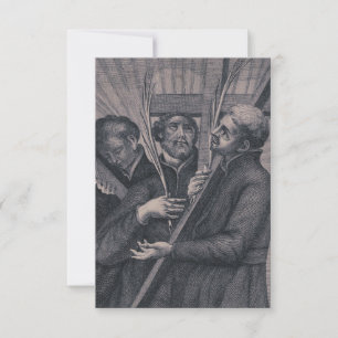 Tarjeta De Agradecimiento Arte Católico del Mártir Japonés San Pablo Miki