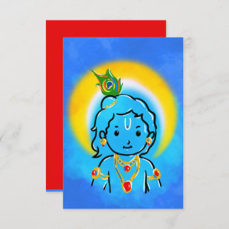 Tarjeta De Agradecimiento Arte chiquito krishna