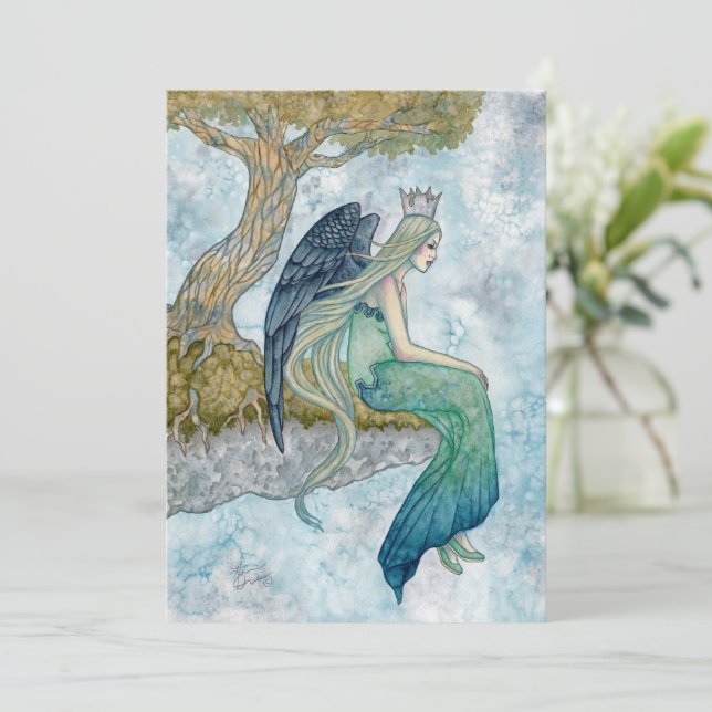 Tarjeta De Agradecimiento Arte de Ángel por Holly Durr  (Anverso de pie)