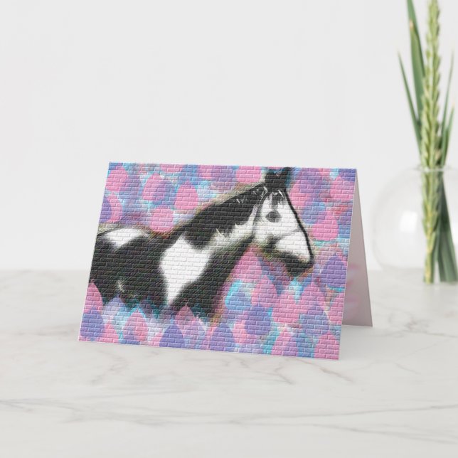 Tarjeta De Agradecimiento Arte de Caballos (Anverso)