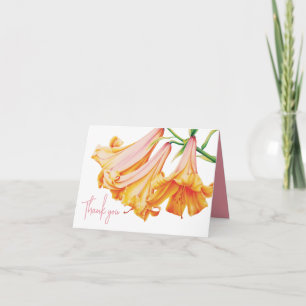 Tarjeta De Agradecimiento arte de campana de lirio gracias por tu foto dentr