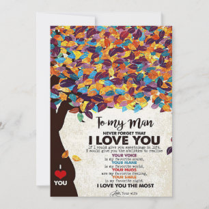 Tarjeta De Agradecimiento Arte de esposa para mi hombre amo marido