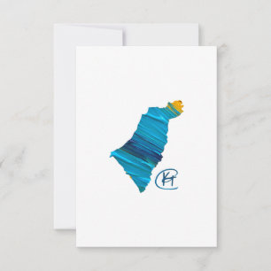 Tarjeta De Agradecimiento Arte de estudio de Israel