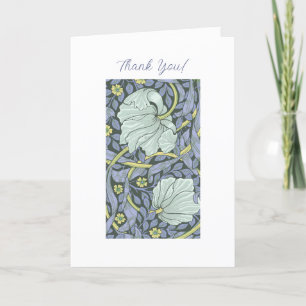Tarjeta De Agradecimiento Arte de flores gráficas y su texto, blanco