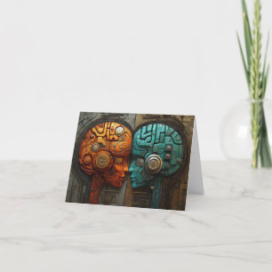Tarjeta De Agradecimiento Arte de Inteligencia Artificial Cyberpunk Futurist