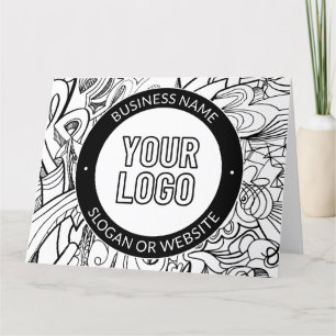 Tarjeta De Agradecimiento Arte de línea moderna y su logotipo con texto edit