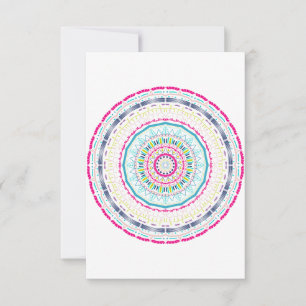 Tarjeta De Agradecimiento Arte de Mandala Colorido Vibrante
