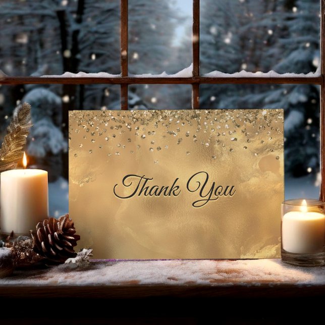 Tarjeta De Agradecimiento Arte de mármol con monograma dorado rojo lindo (Subido por el creador)