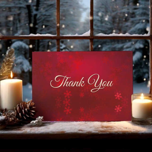 Tarjeta De Agradecimiento Arte de mármol con monograma rojo lindo (Subido por el creador)