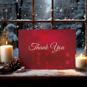 Tarjeta De Agradecimiento Arte de mármol en monograma rojo